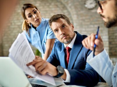 Clinical Research Associate reviewing clinical trial documentation